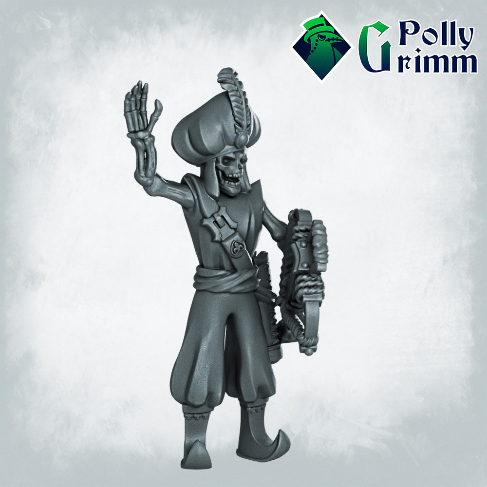 Fantasy and historic miniatures for tabletop games. Arabian Nightmare. Skeleton army. Soldier with crossbow